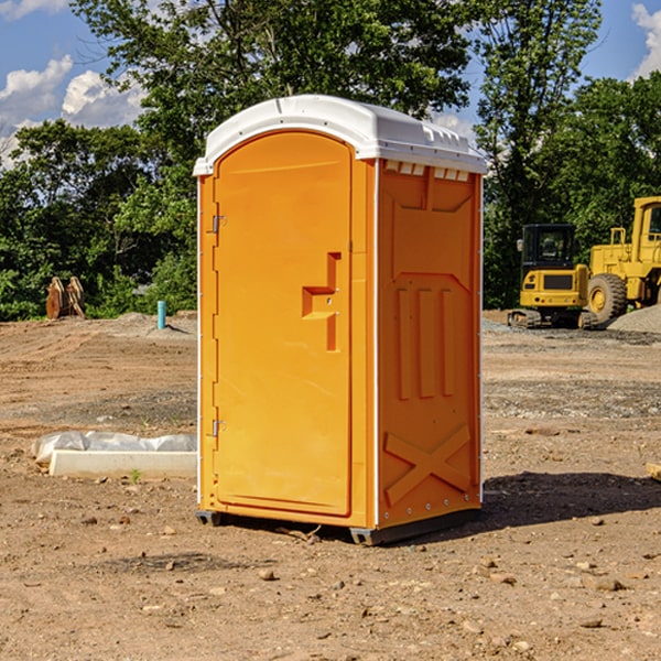 how often are the portable restrooms cleaned and serviced during a rental period in Scotland County MO